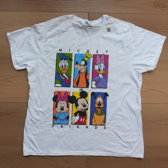 Mickey & Friends - Disney Character Portraits - New Women's XXL White T-Shirt - Picture 4 of 4